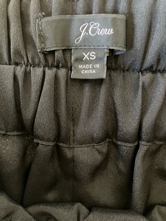 J. Crew Black Velvet Pull On Midi Skirt Size XS Pockets Elastic Waist Office - Picture 3 of 13